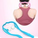 2-Ball Rolling Manual Neck Massager Pain Relief Hand Massage Tool (Blue) Newly