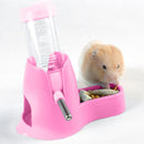 Animal Hamster Water Bottle Rabbit Feed Drink Change Fountain Pipe (Pink) Newly
