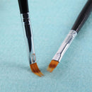 2Pcs Nail Art Gel Pen Brush Drawing Painting Wood Handle Manicure Tool Newly