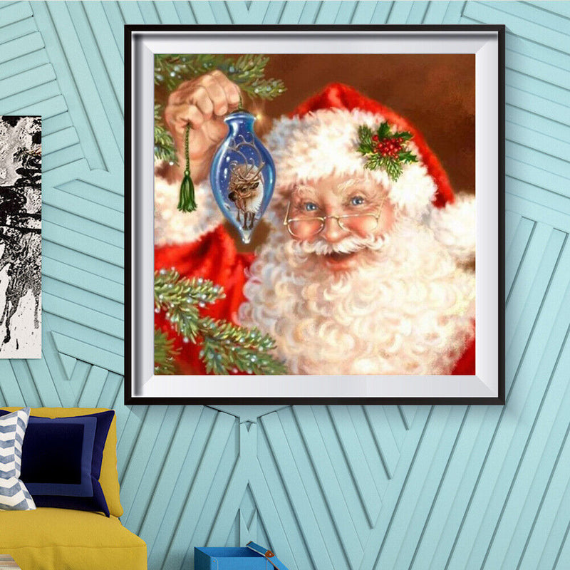 Diamond Painting 5D Full Round Drill Mosaic DIY Happy Santa Claus Wall Decor Kit