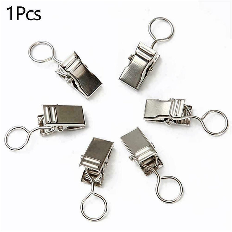 1Pcs Iron Curtain Clips Metal Hanging Hooks For Shower Curtains Sale Hot V4A7