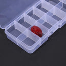 10 Compartments Transparent Plastic Jewelry Pills Organizer Storage(White)