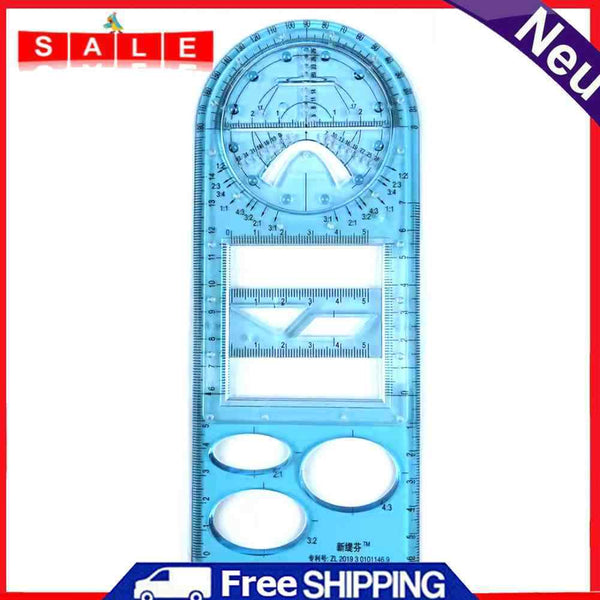 Multifunctional Geometric Ruler School Office Drawing Template Measuring Tools