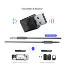 USB interface Bluetooth-compatible 5.0 receiving transmitter 2-in-1 for car