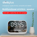 Bluetooth-Compatible Speaker Wireless Desktop Alarm Clock Player (White)