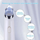 Facial Acne Blackhead Remover Vacuum Suction Pore Clean Machine (White A)