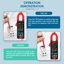 Professional Portable Digital Multimeter Clamp DMM Measuring Meter (Red) Newly