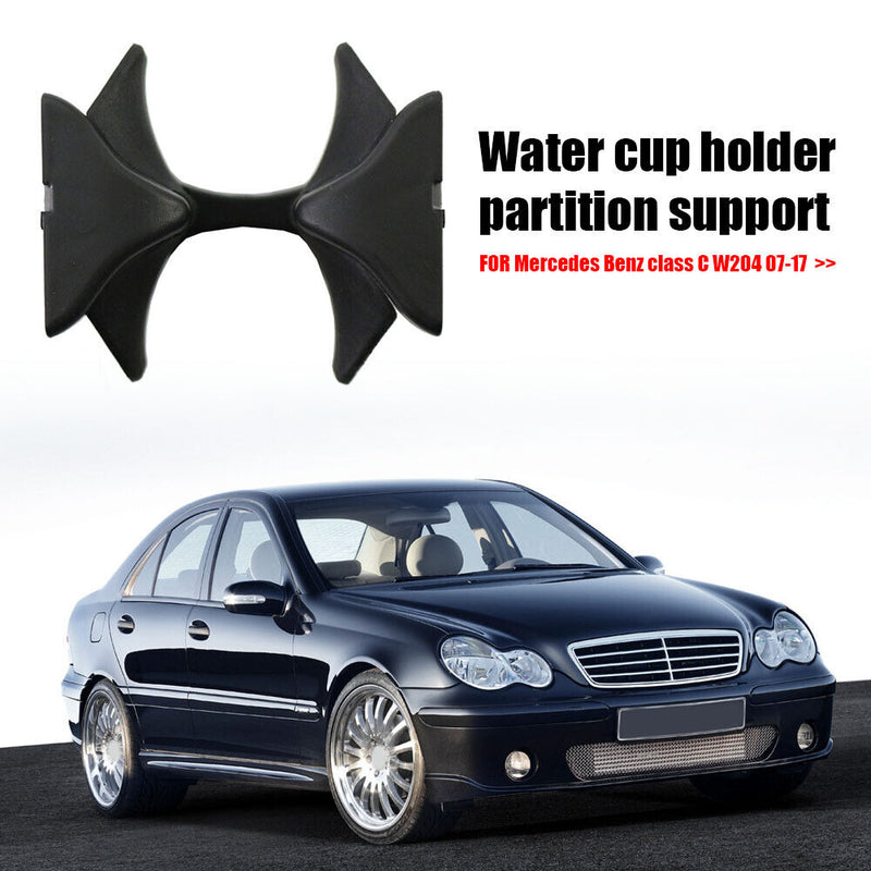 For Benz C Class W204 Center Console Water Cup Holder Insert Divider Black Newly