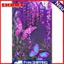 DIY 5D Butterfly Diamond Drawing Full Round Rhinestone Painting Kit Room Decor