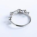 Single Coil Opening Ring Ball Anti Stress Peace Ring Jewellry Gift for Girls