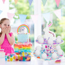2 Layers Easter Egg Tray Party Dessert Cupcake Display Holder (A Bunny)