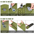 Outdoor Sleeping Pad Camping Inflatable Mattress Air Cushion (Army Green)