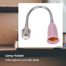 5pcs E27 LED Holder Universal Flexible Extension Lamp Socket (Pink)