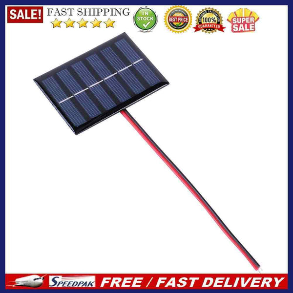 1pc/2pcs Mini Solar Panel Outdoor Solar Charger Power Bank 65x48MM with Cable