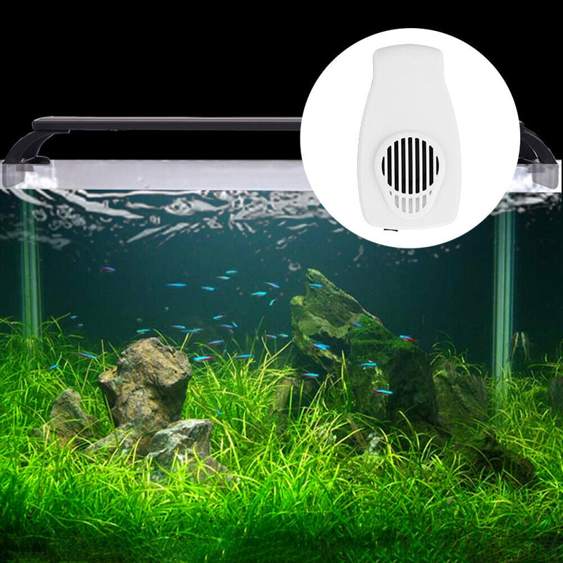 Aquarium Cooler Fan Hang Coral Reef Water Plant Cooling Fan (RS 331W White)
