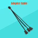 Computer Cooler Cooling Fan Splitter 6 PIN to 3x4PIN 12V Power Cable Wire