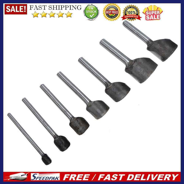 7pcs Leather Half-Round Cutter Punch DIY Craft Wallet Edge Trimming Tool