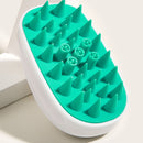 Silicone Head Body Scalp Massage Brush Hair Washing Clean Combs (White) Newly