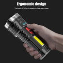 USB Rechargeable G5+COB LED Beads Flashlight Portable Torch Power Display Newly