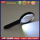 Handheld Magnifying Glass Optical Glass Lens with 4 LED Illuminated Magnifier
