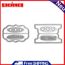 6pcs Birthday Motto DIY Punch Molds Stencil Scrapbook Template Embossing