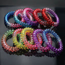 Fashion Women Elastic Gradient Rubber Telephone Wire Ponytail Holders Hairbands