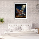5D Diamond Painting DIY Eagle Motorcycle Full Round Drill Home Decoration Gifts