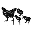 Silhouette Stakes Pile Plug-in Posts Standing Lovely Chick Silhouette