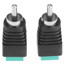 2pcs Speaker Wire Cable to Audio Male RCA Connectors Adapters Jack Plug Newly