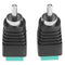2pcs Speaker Wire Cable to Audio Male RCA Connectors Adapters Jack Plug Newly