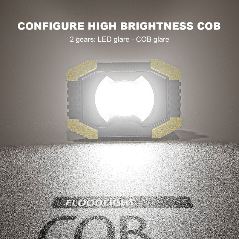 Solar Powered USB Rechargeable COB LED Searchlight Waterproof Portable Work Lamp