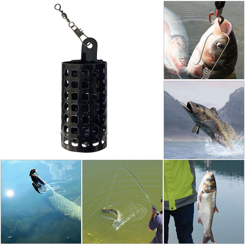 10pcs Fishing Bait Feeder Cages Holder Metal Lure Container Basket (30g) Newly
