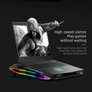 Gaming Laptop Air Flow Cooling Fan Notebook USB Cooler Radiator (Rainbow)