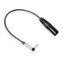 Asiprop 0.3mt 90 Degree 3.5mm Stereo TRS Male to XLR 3pin Male Audio Cable