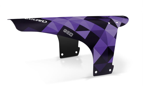 Front MTB Mudguard RideGuard PF1 Guard Mountain Bike Fender UK Made Geo Purple
