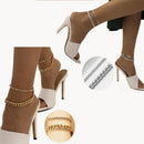 Foot Jewelry Fashion Diamond Anklet Chunky Chain Cuban Link Layered Accessory