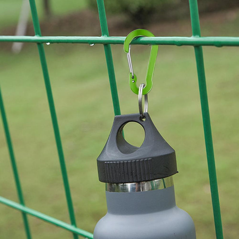 6pcs Outdoor Camping Carabiner Clip Climbing Quick Hanging Buckle (Green)