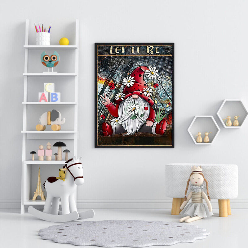 11CT Printed Full Cross Stitch Handcraft Flower Goblin Artwork Wall Decor