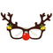 Year Navidad Christmas Glasses Paper Glasses Frame Xmas Tree Elk Santa Claus
