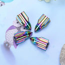 4pcs Colorful Rocket Shaped Aluminum Car Wheel Tire Valve Stem Caps Covers
