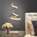 Modern Spiral LED Wall Light Acrylic Metal Sconces Home Lamp (Warm Light)