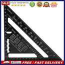 7 inch Triangular Ruler Aluminum Metric Measuring Ruler Woodworking Try Squ