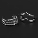 6pcs Women's Personalized Retro Punk Leaf Animal Creoles Which For