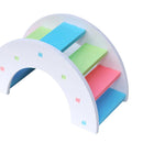 Wooden Hamster Small Animal Climbing Exercise Toys (Rainbow Bridge White) Newly