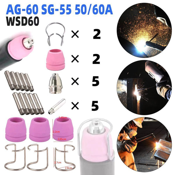 Electrode Nozzle AG-60/SG55 CUT60 LGK60 Plasma Welding Torch Assembly Kit