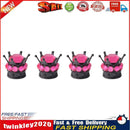 4pcs Car Bling Rhinestone Black Crown Wheel Tire Valve Caps (Rose Red) Newly