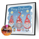 DIY Rhinestone Pictures Special Shaped Christmas Gnome Kit 5D Diamond Paintin