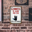 Retro Alcoholic Drinks Metal Plate Painting Bar Tin Plaques Wall Sign (B)