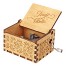 Retro Hand Cranked Wood Music Box Party Xmas Gift Home Decor Ornament (A) Newly