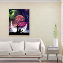 5D DIY Diamond Painting Colorful Moon Full Round Drill Mosaic Picture Kits